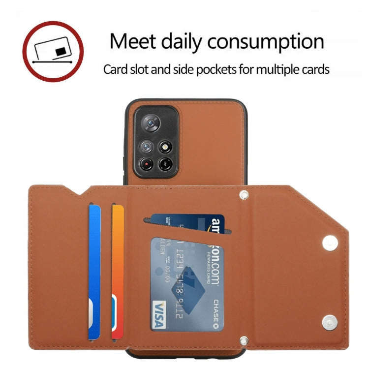 Skin Feel PU + TPU + PC Back Cover Shockproof Case, For Xiaomi Redmi Note 11 5G/Poco M4 Pro 5G, F...