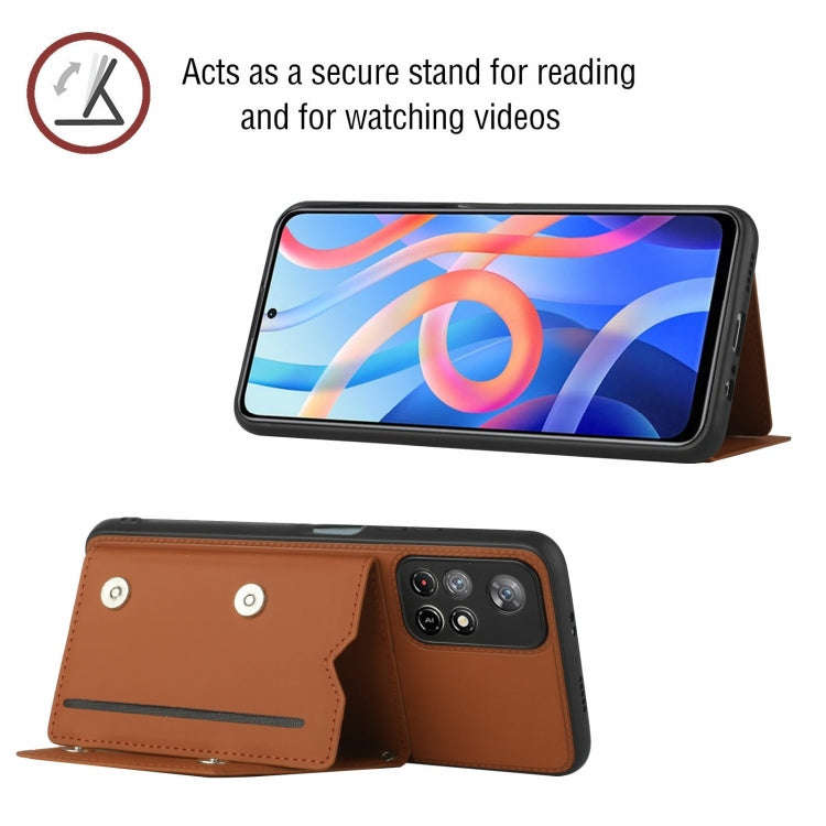 Skin Feel PU + TPU + PC Back Cover Shockproof Case, For Xiaomi Redmi Note 11 5G/Poco M4 Pro 5G, F...