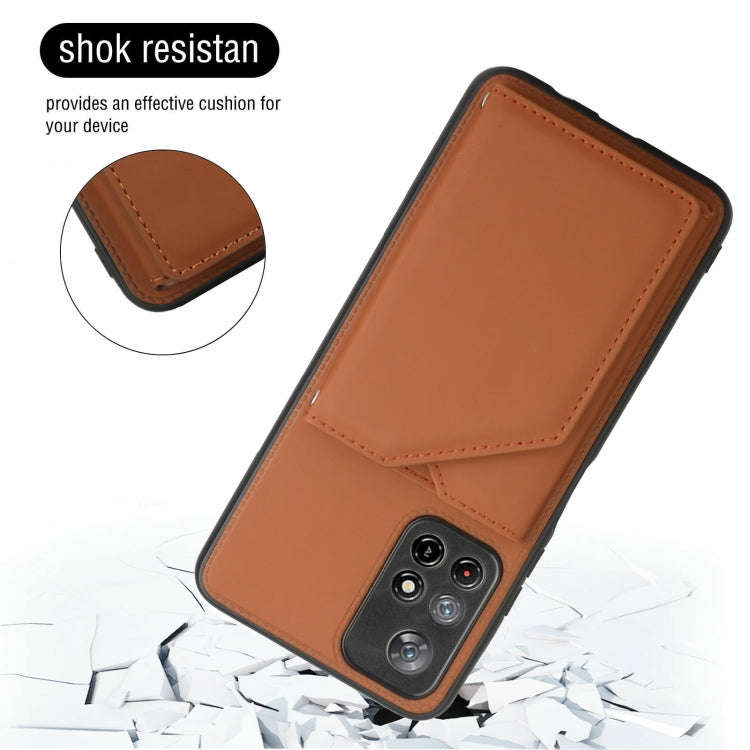 Skin Feel PU + TPU + PC Back Cover Shockproof Case, For Xiaomi Redmi Note 11 5G/Poco M4 Pro 5G, F...