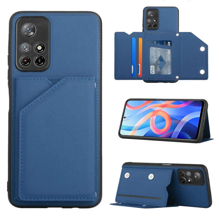 Skin Feel PU + TPU + PC Back Cover Shockproof Case, For Xiaomi Redmi Note 11 5G/Poco M4 Pro 5G, F...