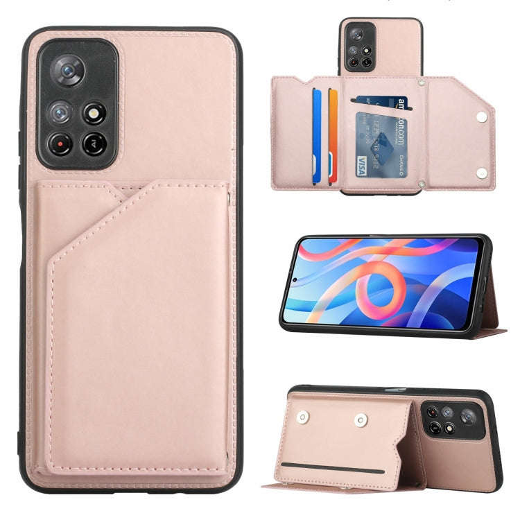 Skin Feel PU + TPU + PC Back Cover Shockproof Case, For Xiaomi Redmi Note 11 5G/Poco M4 Pro 5G, F...