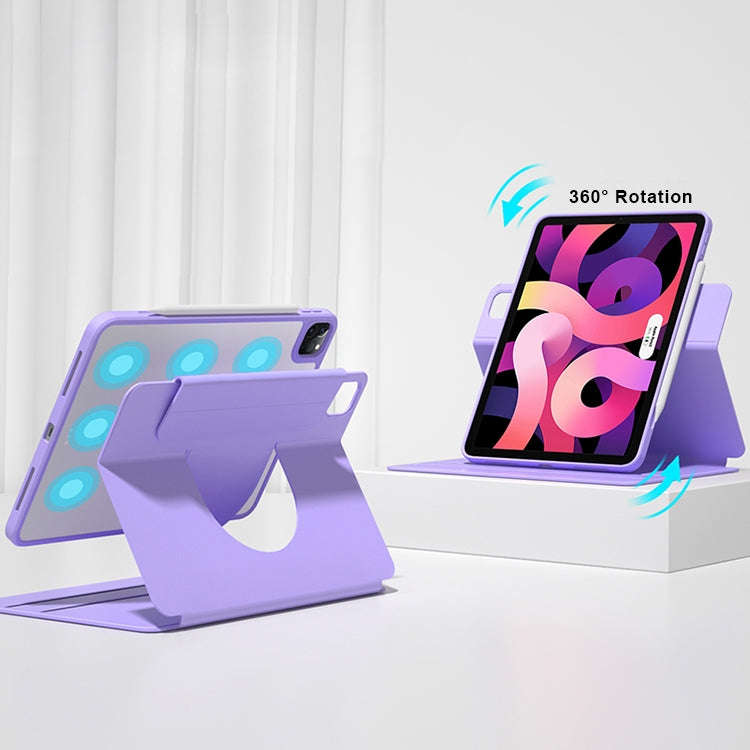 Front Stand Rotating Clear Back Smart Leather Tablet Case, For iPad mini 6 / mini 2024, For iPad ...