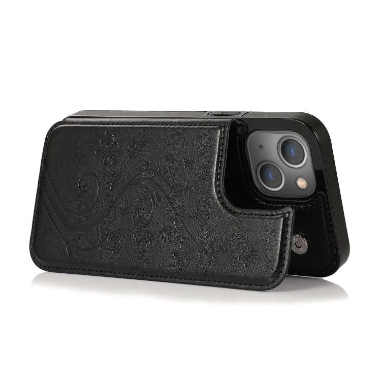 Butterflies Flowers Double Buckle Case, For iPhone 14 Pro Max, For iPhone 14 Pro, For iPhone 14, ...