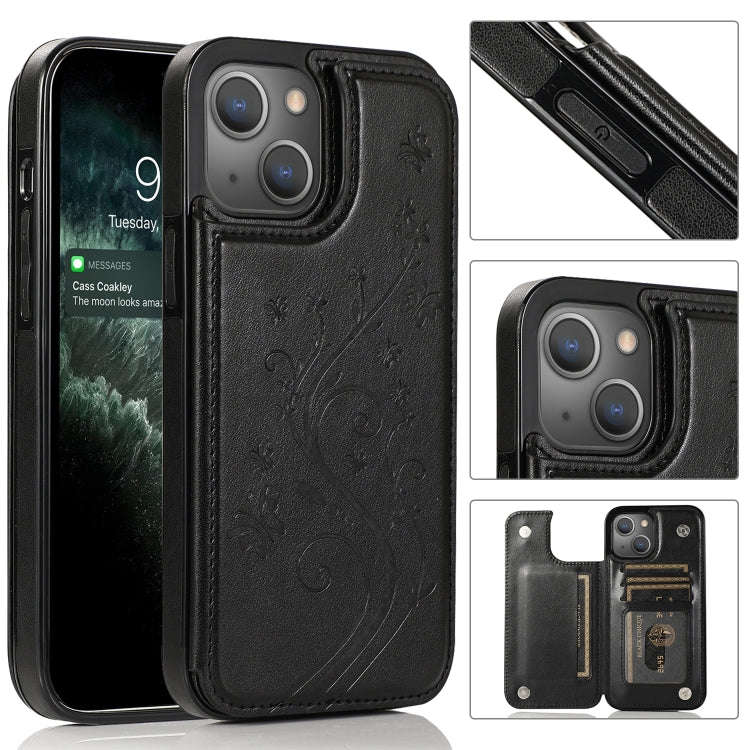 Butterflies Flowers Double Buckle Case, For iPhone 14 Pro Max, For iPhone 14 Pro, For iPhone 14, ...