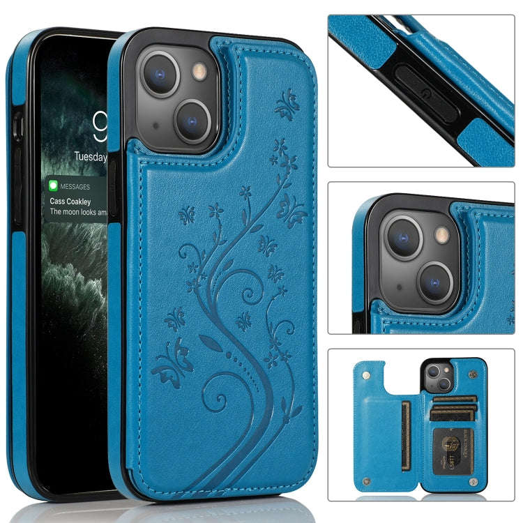 Butterflies Flowers Double Buckle Case, For iPhone 14 Pro Max, For iPhone 14 Pro, For iPhone 14, ...