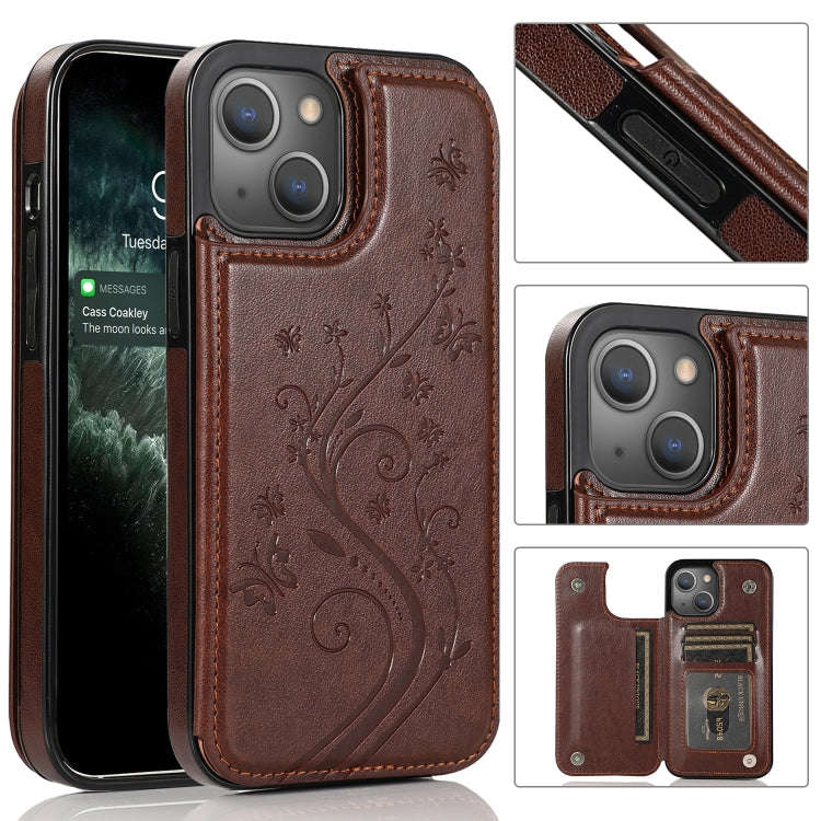 Butterflies Flowers Double Buckle Case, For iPhone 14 Pro Max, For iPhone 14 Pro, For iPhone 14, ...