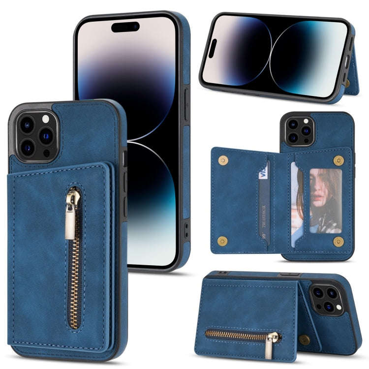 Zipper Card Holder Phone Case, For iPhone 14 Pro Max, For iPhone 14 Pro, For iPhone 14, For iPhon...
