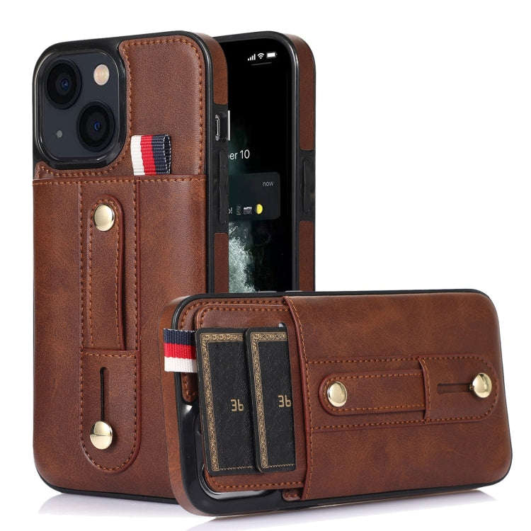 Wristband Kickstand Wallet Leather Phone Case, For iPhone 14 Pro Max, For iPhone 14 Pro, For iPho...