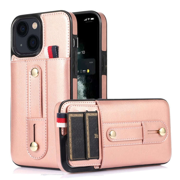 Wristband Kickstand Wallet Leather Phone Case, For iPhone 14 Pro Max, For iPhone 14 Pro, For iPho...