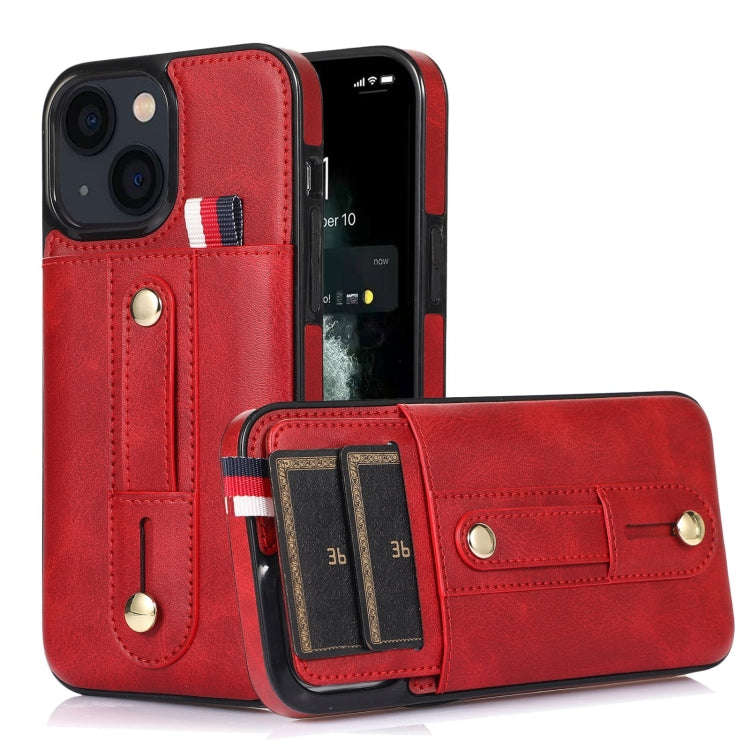 Wristband Kickstand Wallet Leather Phone Case, For iPhone 14 Pro Max, For iPhone 14 Pro, For iPho...