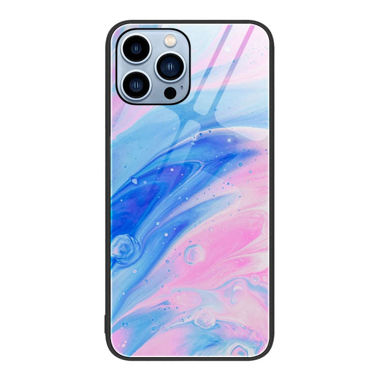 Marble Pattern Glass Protective Phone Case, For iPhone 13 Pro Max, For iPhone 13 Pro, For iPhone ...
