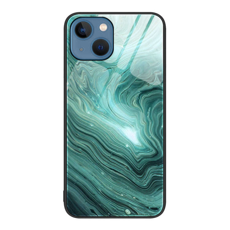 Marble Pattern Glass Protective Phone Case, For iPhone 13 Pro Max, For iPhone 13 Pro, For iPhone ...