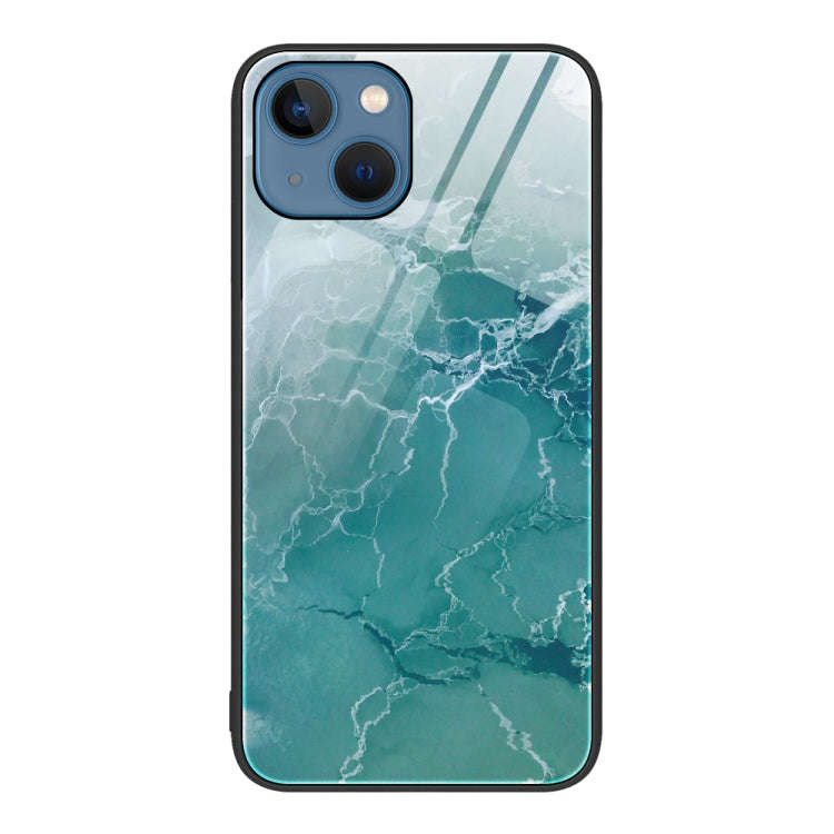 Marble Pattern Glass Protective Phone Case, For iPhone 13 Pro Max, For iPhone 13 Pro, For iPhone ...