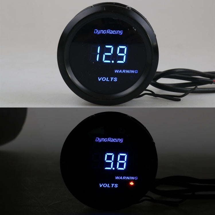 Car Modified 12V Universal 52mm Blue Light Digital Display Meter, Voltmeter, Water Temperature Ga...