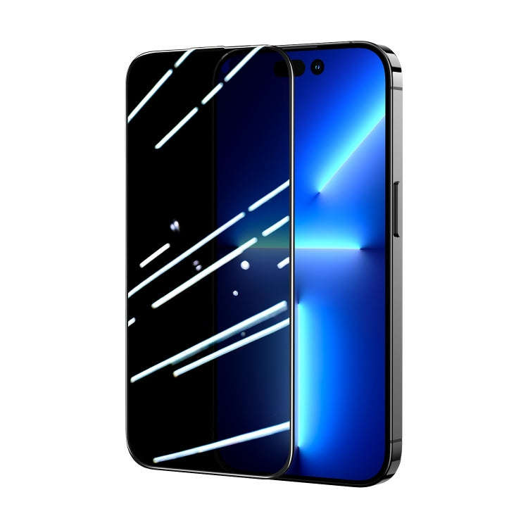 JOYROOM 2.5D Screen Printing Full Screen Black Edge Privacy Tempered Glass Film, For iPhone 14 Pl...
