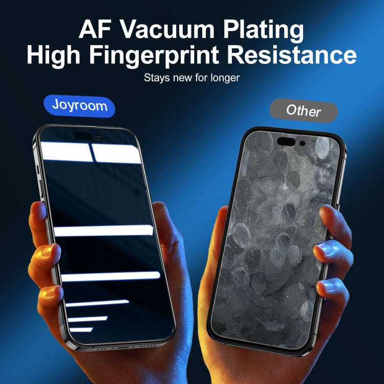 JOYROOM 2.5D Screen Printing Full Screen Black Edge Privacy Tempered Glass Film, For iPhone 14 Pl...