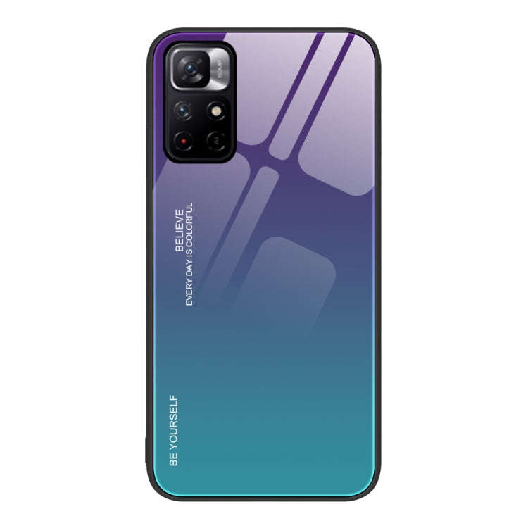 Gradient Color Glass Case, For Xiaomi Redmi 10C, For Xiaomi Redmi Note 11 5G/Poco M4 Pro, For Xia...