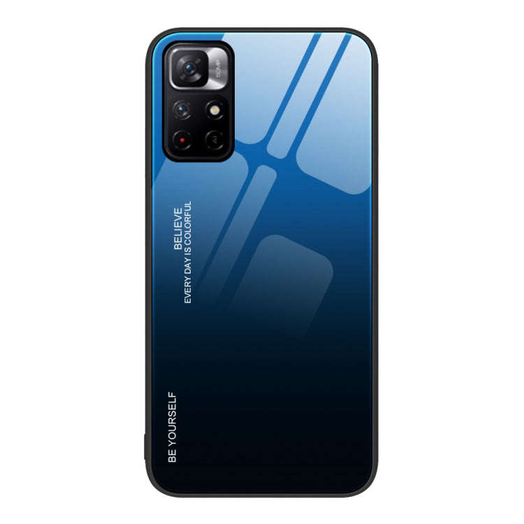 Gradient Color Glass Case, For Xiaomi Redmi 10C, For Xiaomi Redmi Note 11 5G/Poco M4 Pro, For Xia...