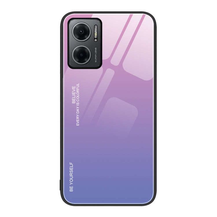 Gradient Color Glass Case, For Xiaomi Redmi Note 11E, For Xiaomi Redmi Note 11T Pro, For Xiaomi P...