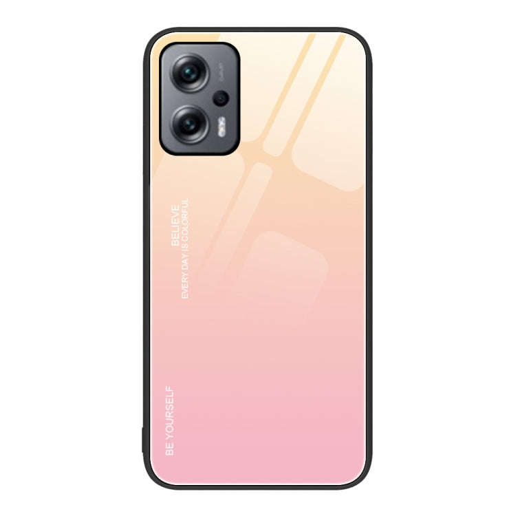 Gradient Color Glass Case, For Xiaomi Redmi Note 11E, For Xiaomi Redmi Note 11T Pro, For Xiaomi P...