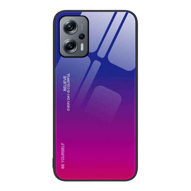 Gradient Color Glass Case, For Xiaomi Redmi Note 11E, For Xiaomi Redmi Note 11T Pro, For Xiaomi P...