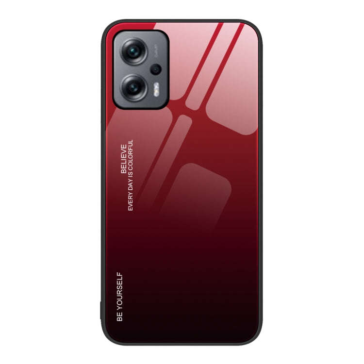 Gradient Color Glass Case, For Xiaomi Redmi Note 11E, For Xiaomi Redmi Note 11T Pro, For Xiaomi P...