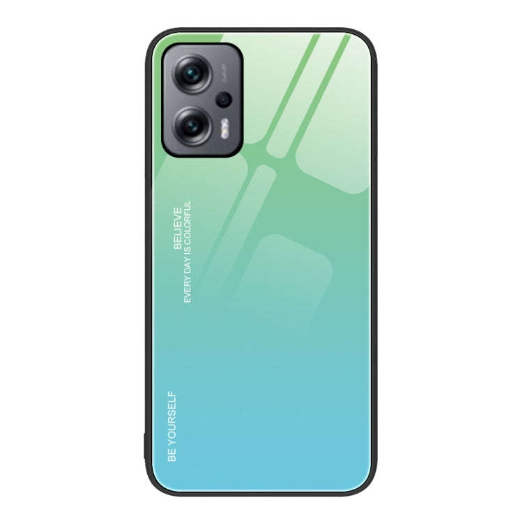 Gradient Color Glass Case, For Xiaomi Redmi Note 11E, For Xiaomi Redmi Note 11T Pro, For Xiaomi P...