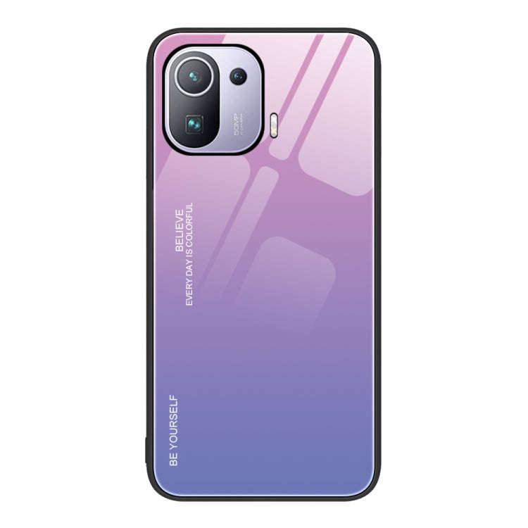 Gradient Color Glass Case, For Xiaomi Redmi Note 11E, For Xiaomi Redmi Note 11T Pro, For Xiaomi P...
