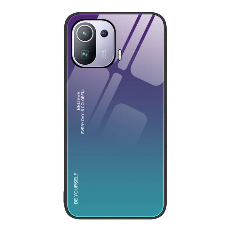 Gradient Color Glass Case, For Xiaomi Redmi Note 11E, For Xiaomi Redmi Note 11T Pro, For Xiaomi P...