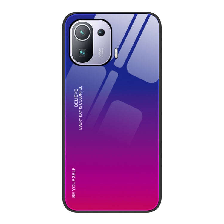 Gradient Color Glass Case, For Xiaomi Redmi Note 11E, For Xiaomi Redmi Note 11T Pro, For Xiaomi P...