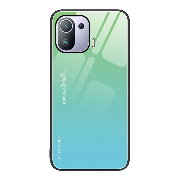 Gradient Color Glass Case, For Xiaomi Redmi Note 11E, For Xiaomi Redmi Note 11T Pro, For Xiaomi P...