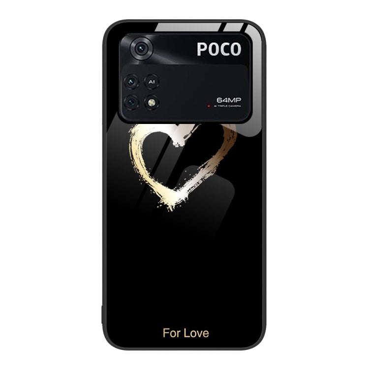 Colorful Painted Glass Phone Case, For Xiaomi Poco M4 Pro