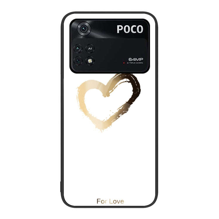 Colorful Painted Glass Phone Case, For Xiaomi Poco M4 Pro