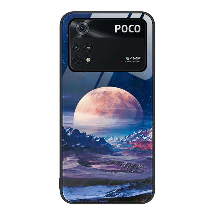 Colorful Painted Glass Phone Case, For Xiaomi Poco M4 Pro