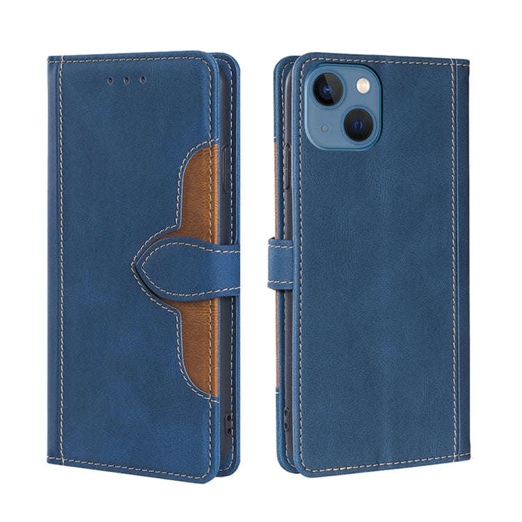 Skin Feel Magnetic Buckle Leather Phone Case, For iPhone 14, For iPhone 14 Plus, For iPhone 14 Pr...