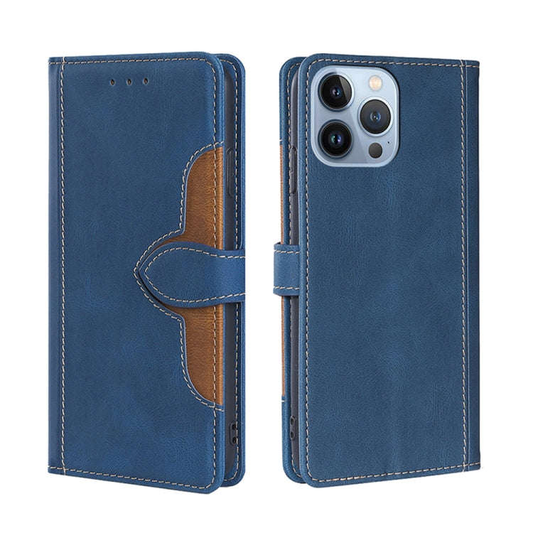 Skin Feel Magnetic Buckle Leather Phone Case, For iPhone 14, For iPhone 14 Plus, For iPhone 14 Pr...
