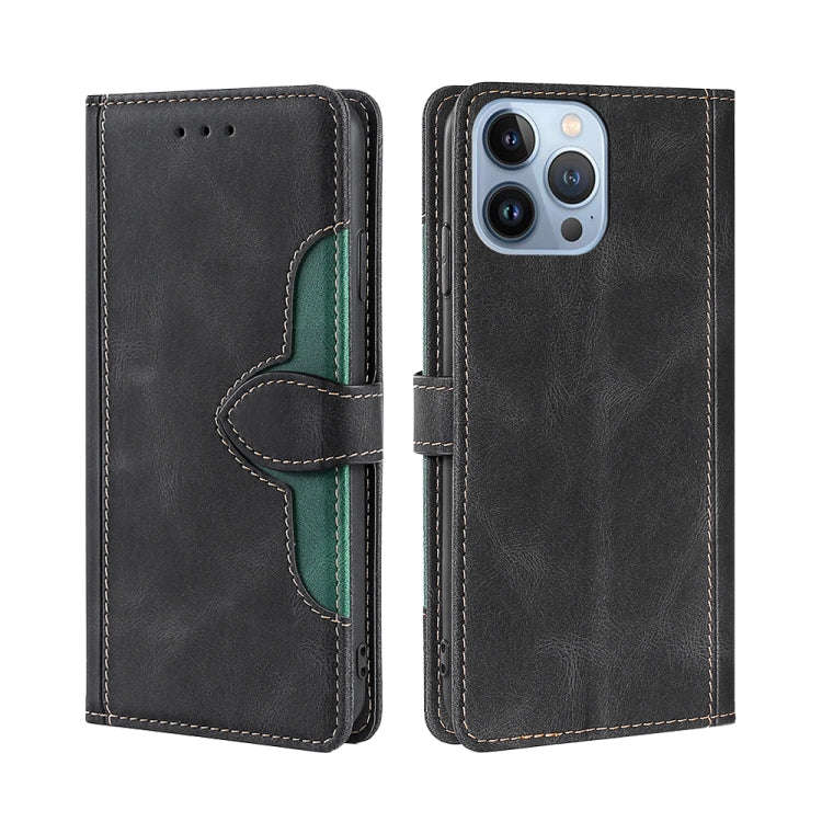 Skin Feel Magnetic Buckle Leather Phone Case, For iPhone 14, For iPhone 14 Plus, For iPhone 14 Pr...