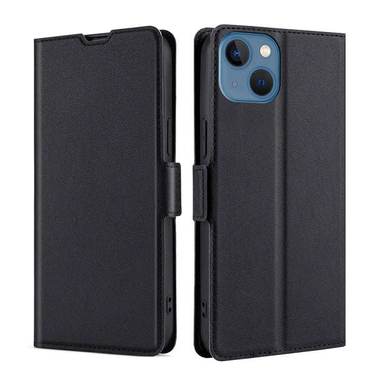 Ultra-thin Voltage Side Buckle Leather Phone Case, For iPhone 14, For iPhone 14 Plus, For iPhone ...