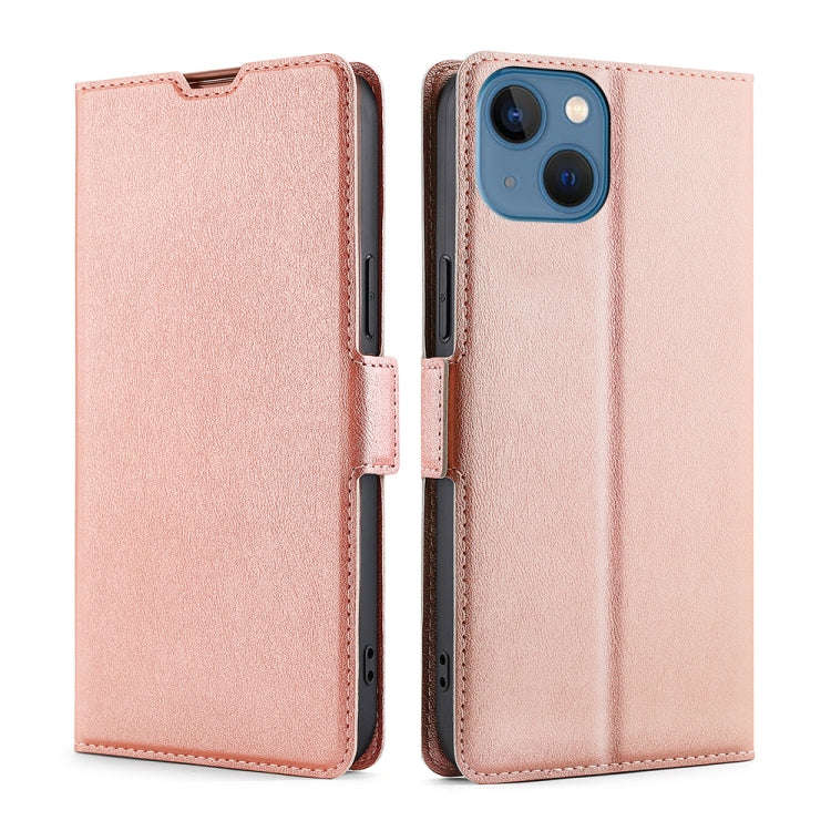 Ultra-thin Voltage Side Buckle Leather Phone Case, For iPhone 14, For iPhone 14 Plus, For iPhone ...