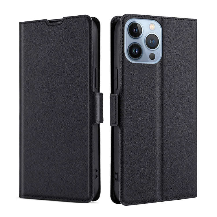 Ultra-thin Voltage Side Buckle Leather Phone Case, For iPhone 14, For iPhone 14 Plus, For iPhone ...