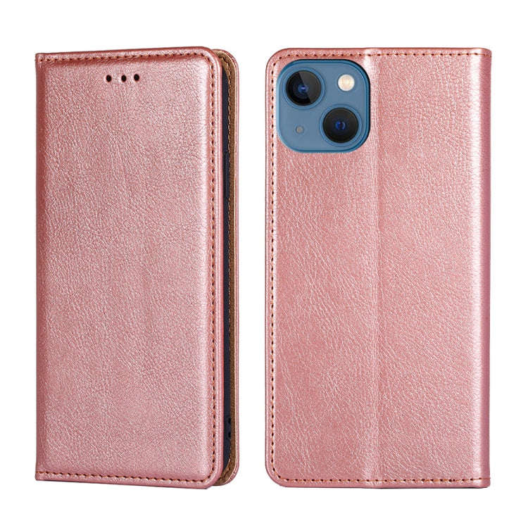 Gloss Oil Solid Color Magnetic Leather Phone Case, For iPhone 14, For iPhone 14 Plus, For iPhone ...