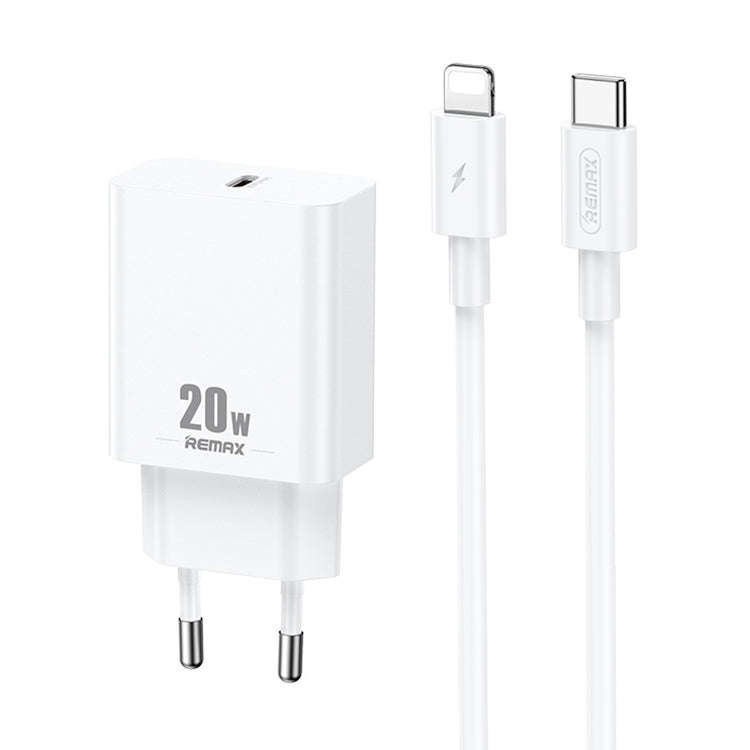 REMAX RP-U5 Extreme 2 Series 20W PD Charger + 1m USB-C / Type-C to 8 Pin Fast Charge Data Cable S...