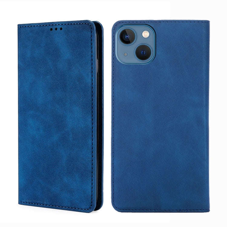 Skin Feel Magnetic Leather Phone Case, For iPhone 14, For iPhone 14 Plus, For iPhone 14 Pro, For ...