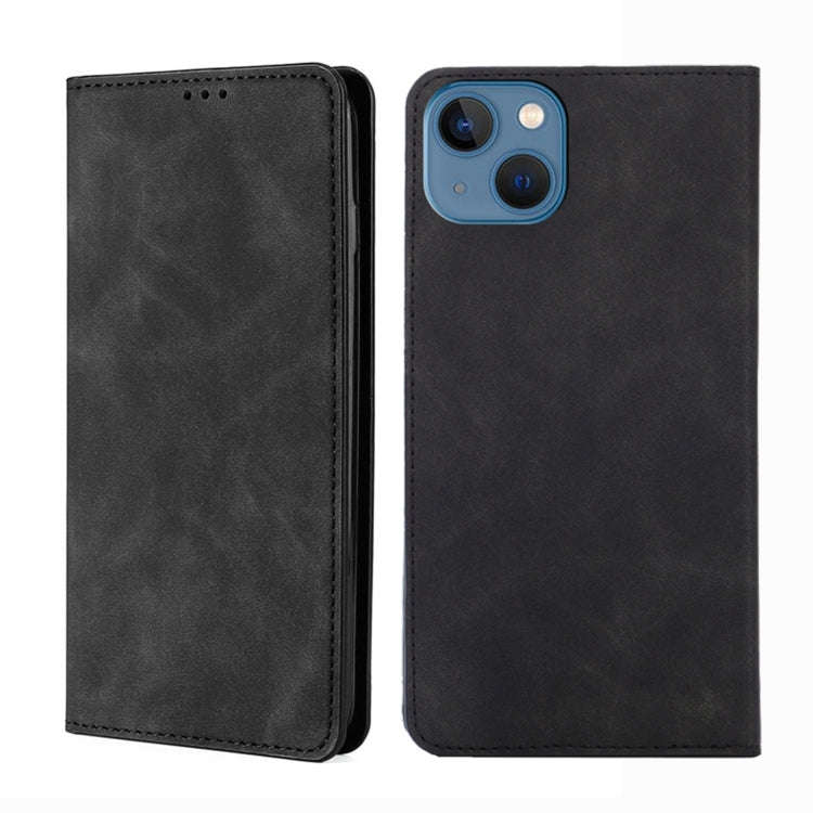 Skin Feel Magnetic Leather Phone Case, For iPhone 14, For iPhone 14 Plus, For iPhone 14 Pro, For ...