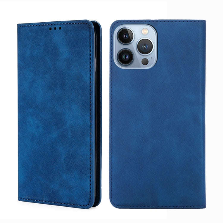 Skin Feel Magnetic Leather Phone Case, For iPhone 14, For iPhone 14 Plus, For iPhone 14 Pro, For ...