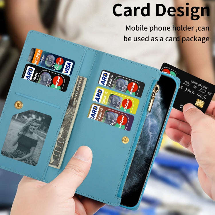 Multi-card Slots Laser Carving Glitter Zipper Leather Case, For iPhone 14, For iPhone 14 Max, For...