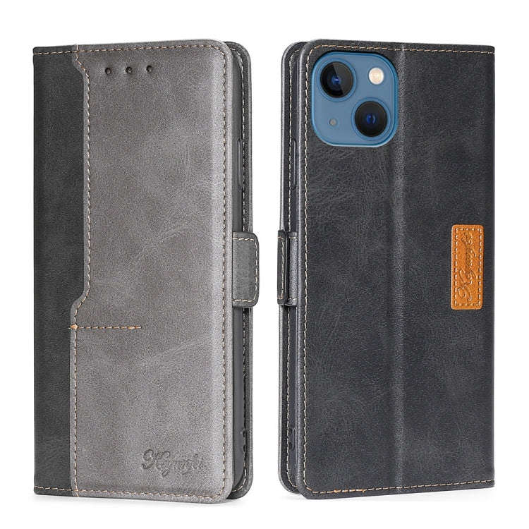 Contrast Color Side Buckle Leather Phone Case, For iPhone 14, For iPhone 14 Plus, For iPhone 14 P...