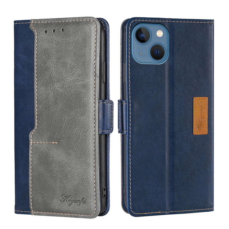 Contrast Color Side Buckle Leather Phone Case, For iPhone 14, For iPhone 14 Plus, For iPhone 14 P...