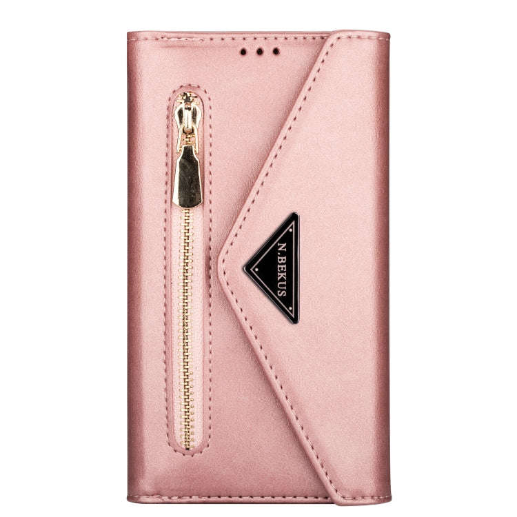Skin Feel Zipper Horizontal Flip Leather Case, For iPhone 14, For iPhone 14 Max, For iPhone 14 Pr...
