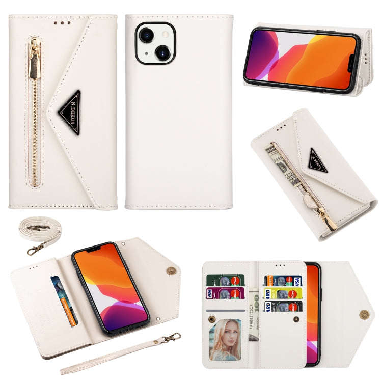 Skin Feel Zipper Horizontal Flip Leather Case, For iPhone 14, For iPhone 14 Max, For iPhone 14 Pr...